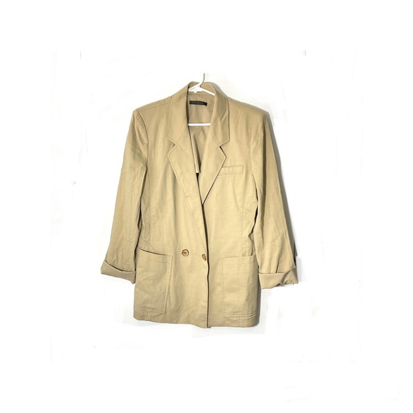 Vintage elie tahari jacket one button blazer tan womens - Picture 5 of 5